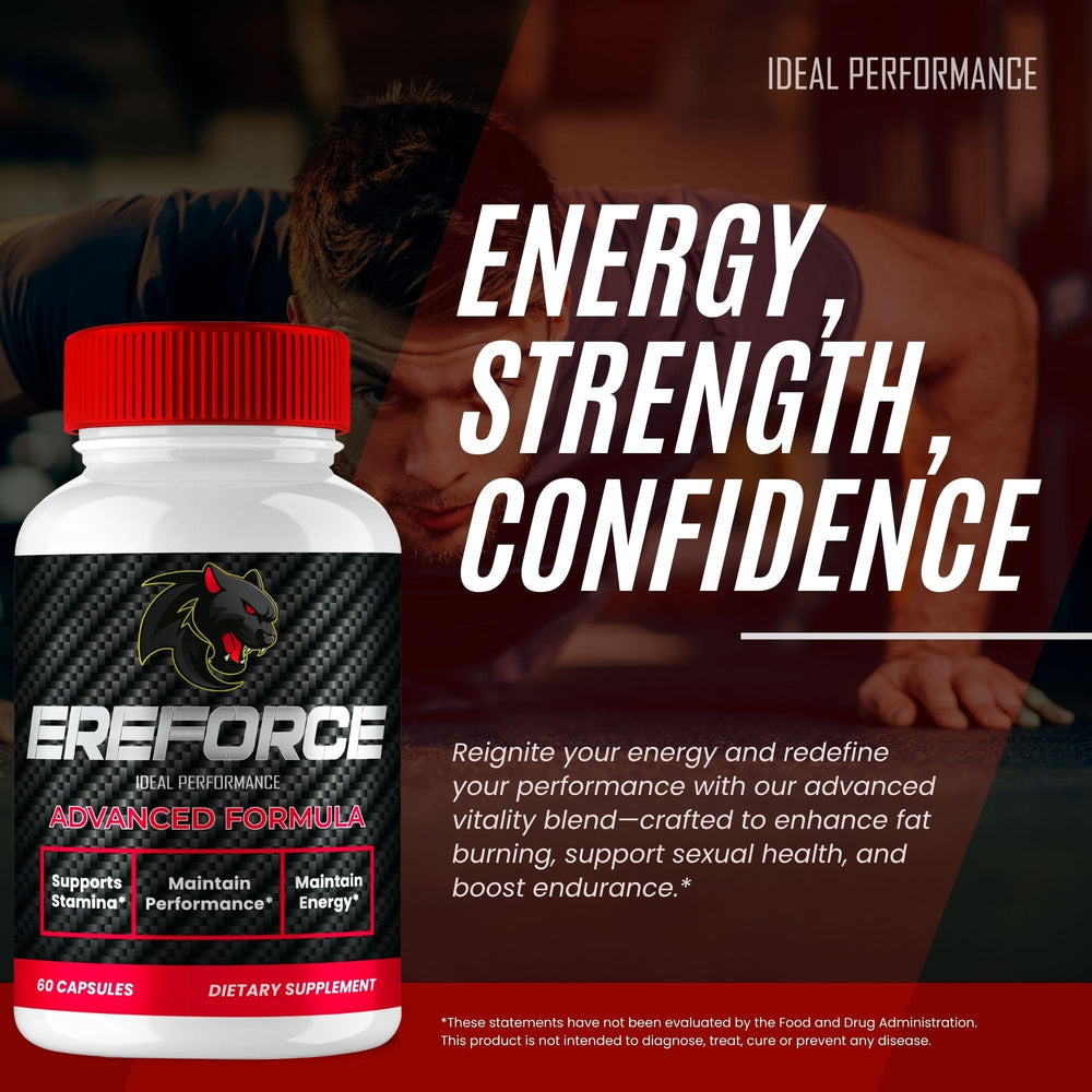 IDEAL PERFORMANCE Ereforce capsules serving scoop easy daily dosage.