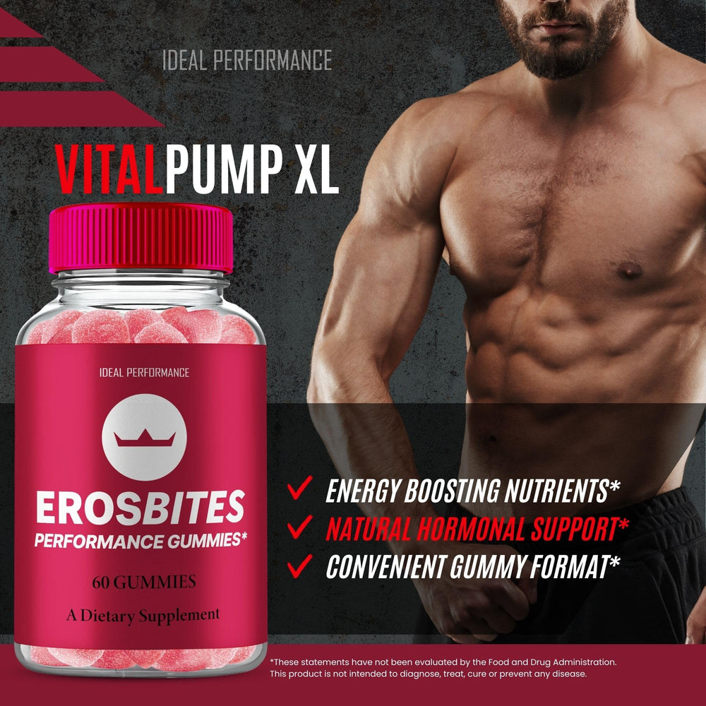 IDEAL PERFORMANCE Eros Bites open bottle evokes freshness and convenience
