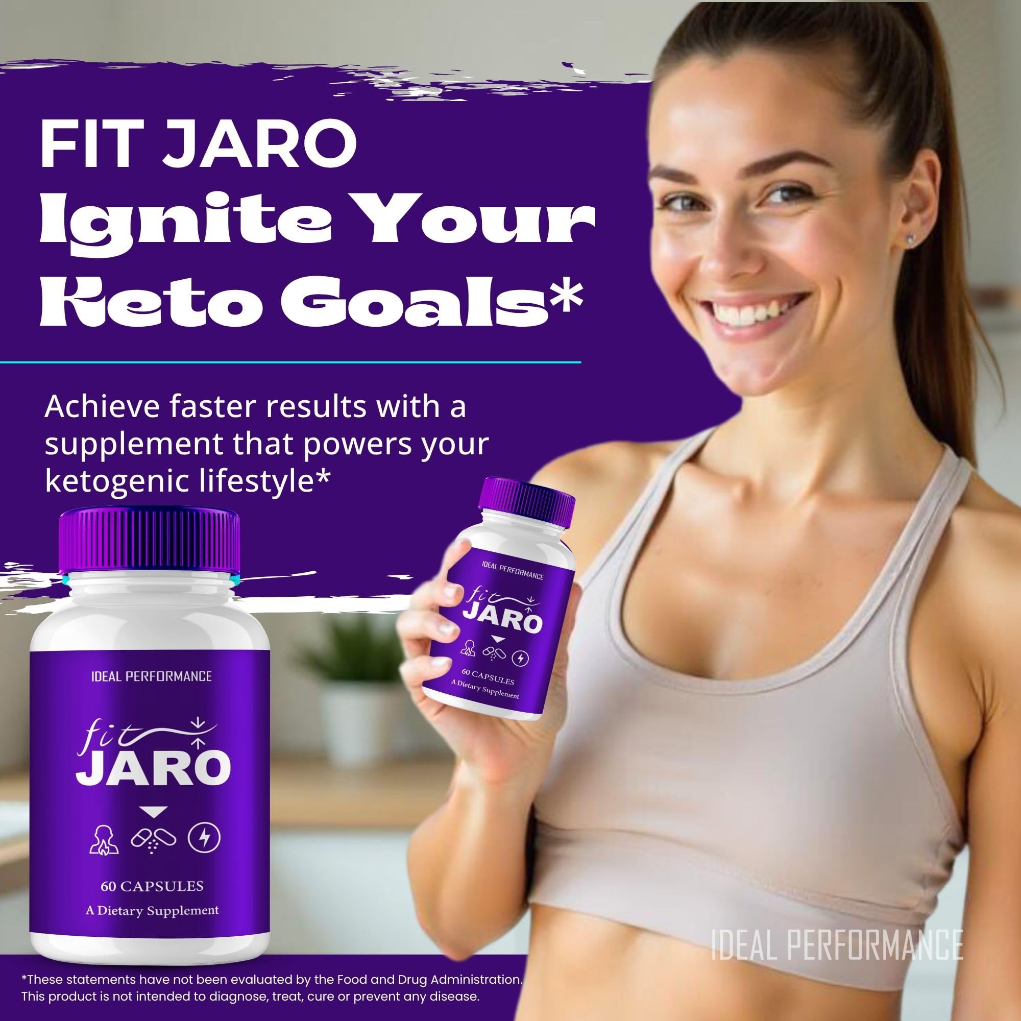IDEAL PERFORMANCE Fit Jaro packaging box with clear health benefit overview.
