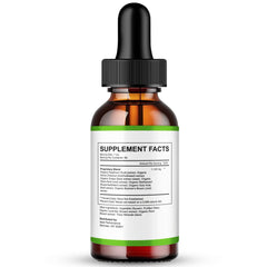 IDEAL PERFORMANCE Gluco Force Drops bottle back shows ingredients for informed use.