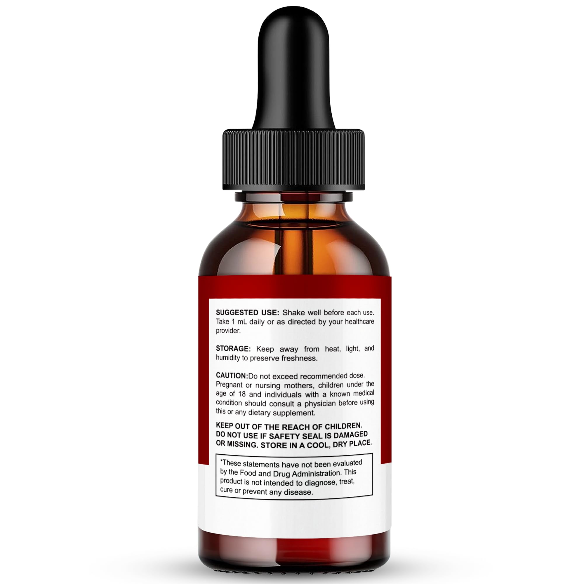 IDEAL PERFORMANCE Gluco Vita Pure Drops label highlights natural ingredients and goals.