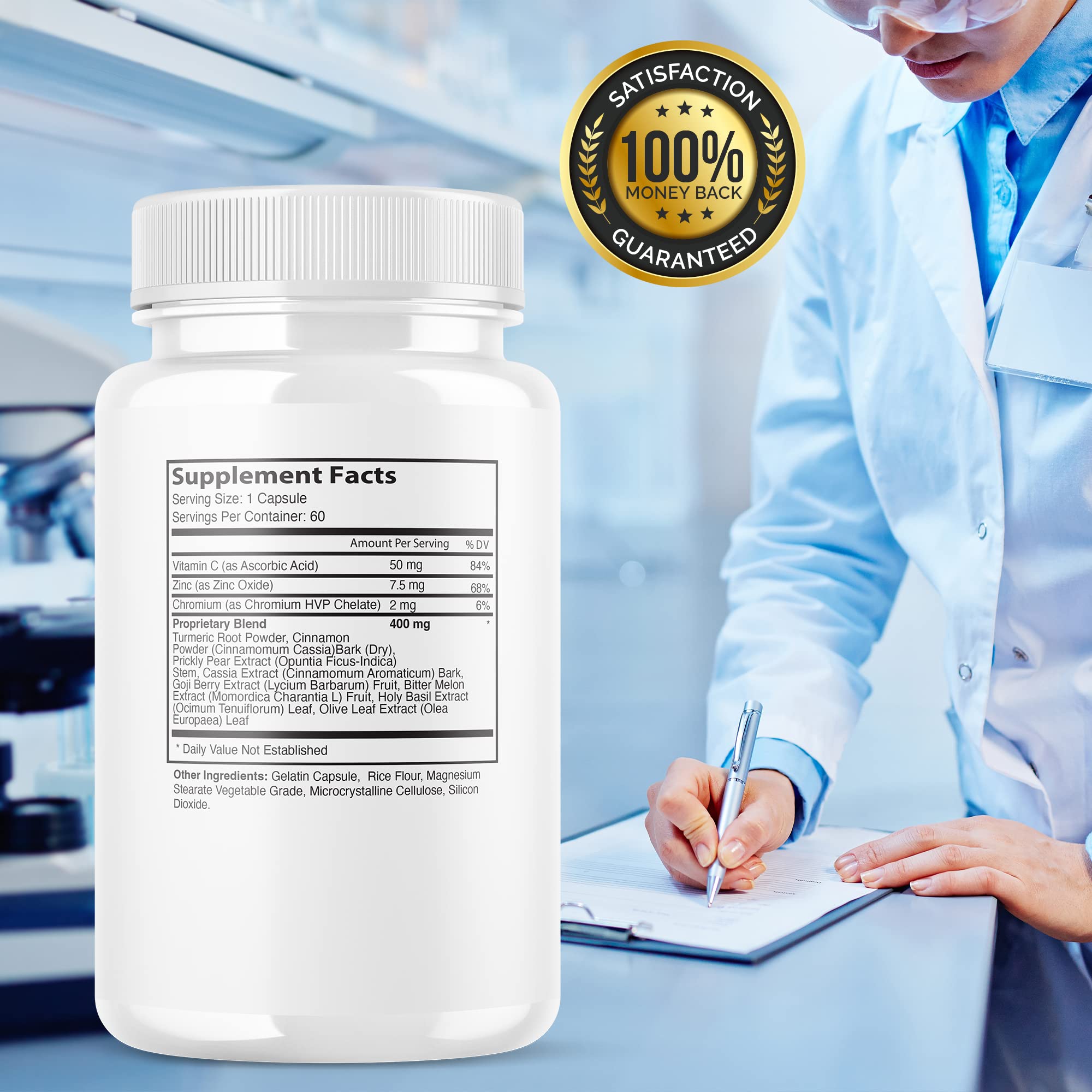 IDEAL PERFORMANCE GlucoFreeze pills bottle closeup – convenient capsules for everyday wellness routines.
