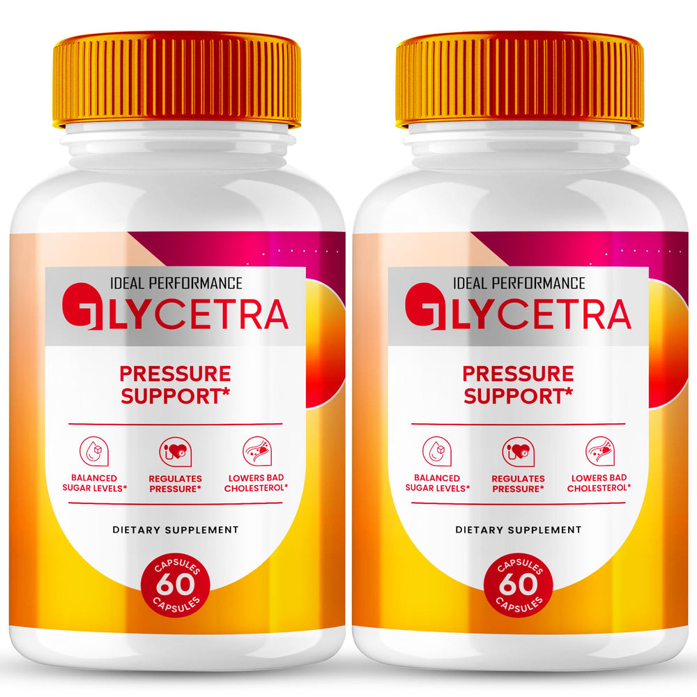 IDEAL PERFORMANCE Glycetra bottle label showing official supplement pills for circulation support.