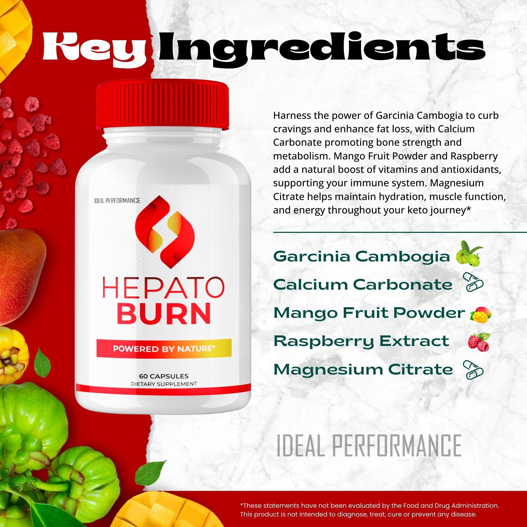 IDEAL PERFORMANCE Hepato Burn capsules in hand for on-the-go nutrition.