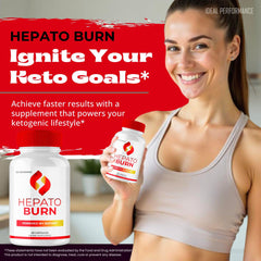 IDEAL PERFORMANCE Hepato Burn capsules pour illustrating convenient daily use.
