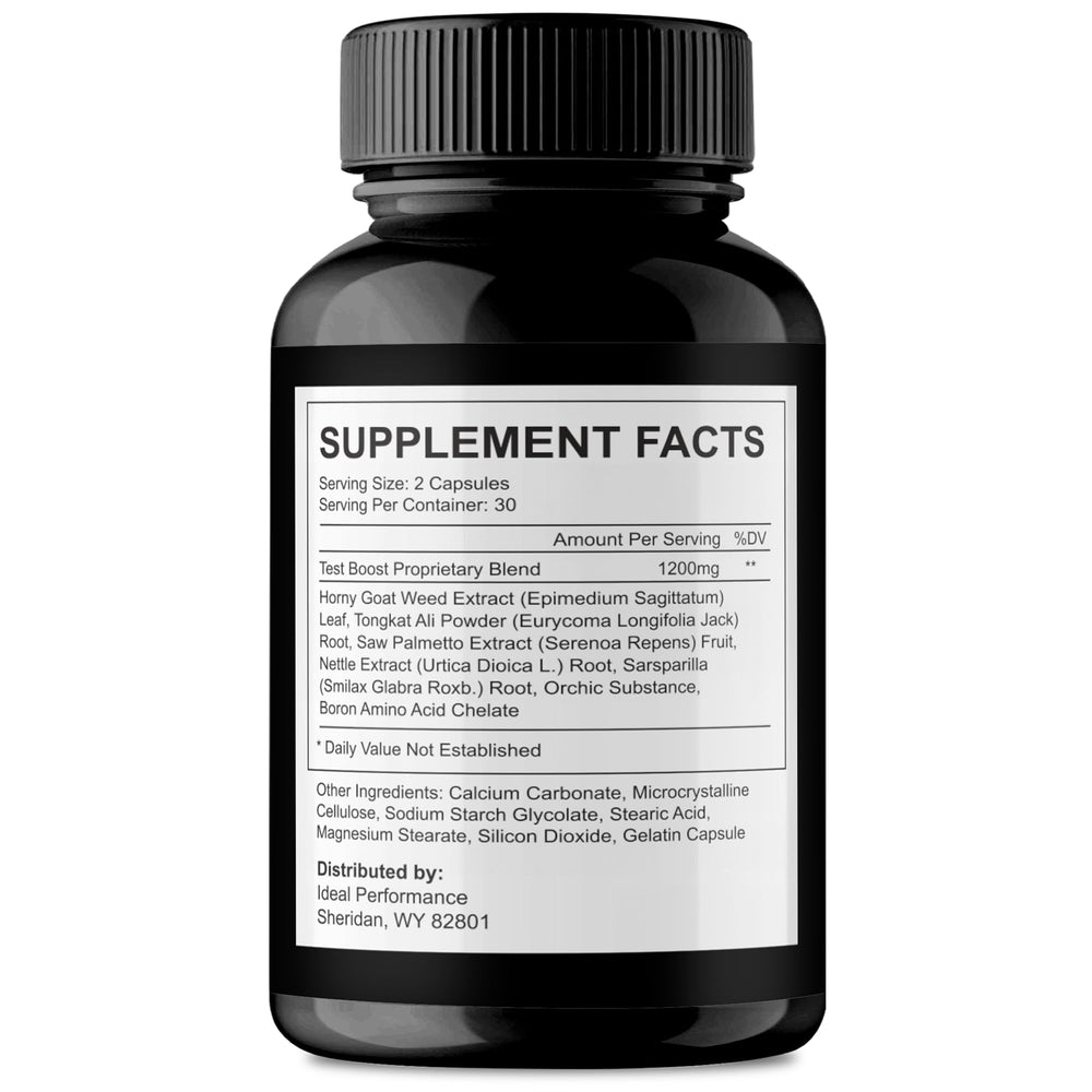 IDEAL PERFORMANCE Iron Horse bottle front highlights energy and stamina focus