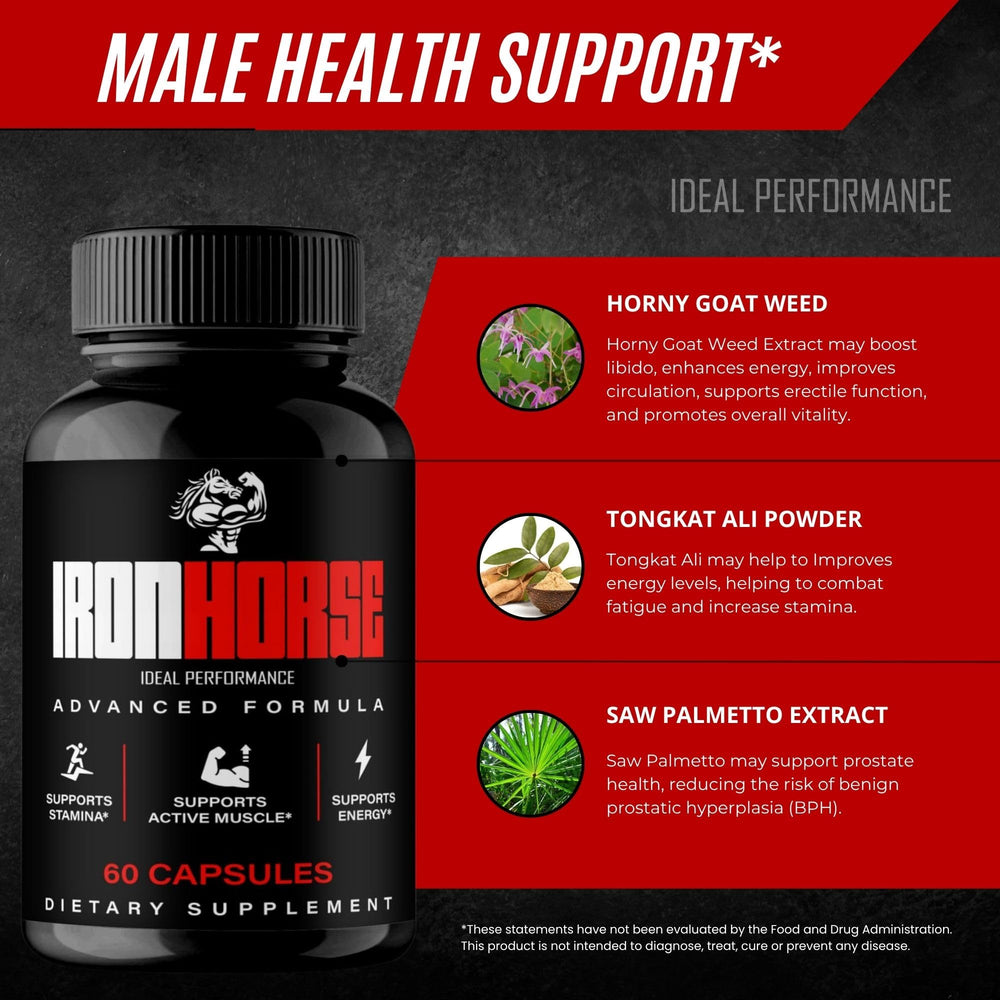 IDEAL PERFORMANCE Iron Horse ingredients list communicates natural components