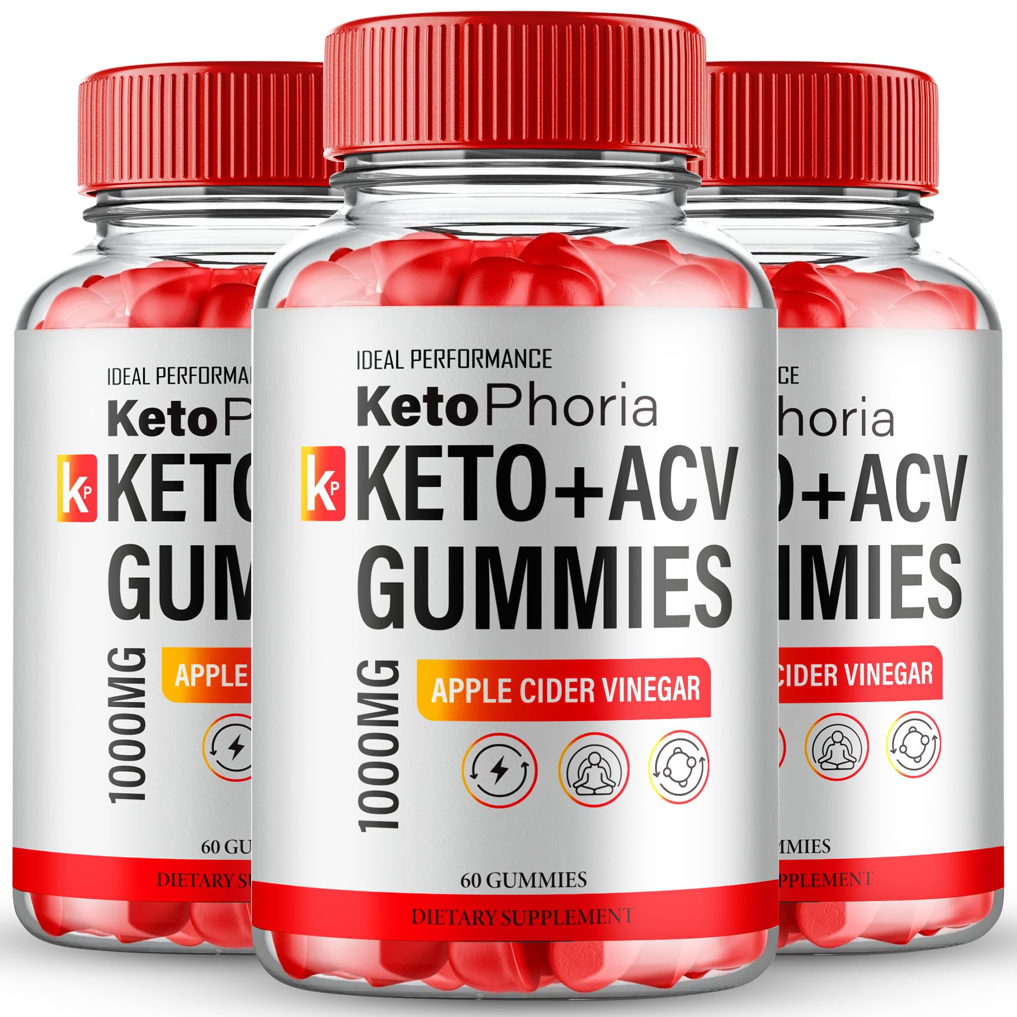 IDEAL PERFORMANCE Ketophoria ACV Gummies bottle supports an easy daily keto routine.