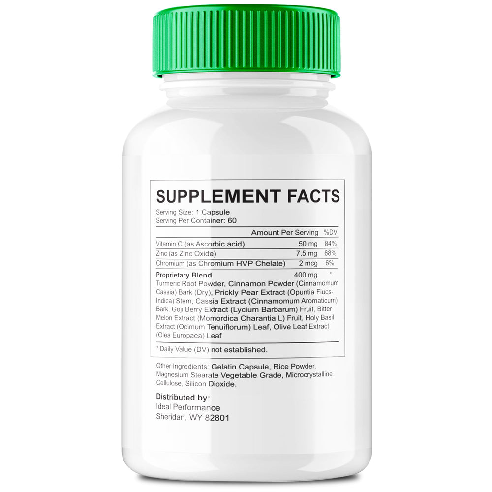 IDEAL PERFORMANCE Kick Start capsules label closeup with ingredients and usage guidance.
