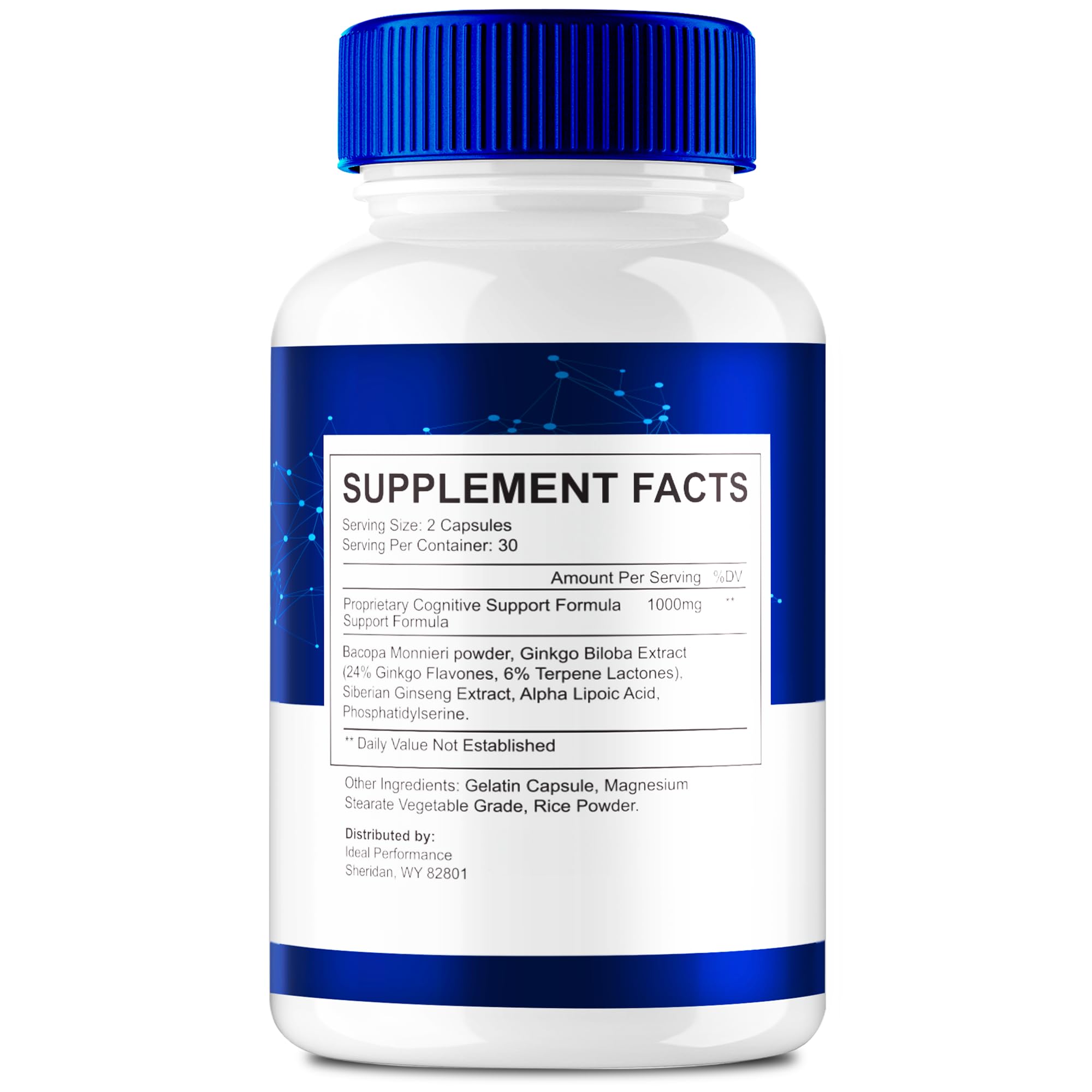IDEAL PERFORMANCE Memoforce capsules closeup highlights advanced brain support formula