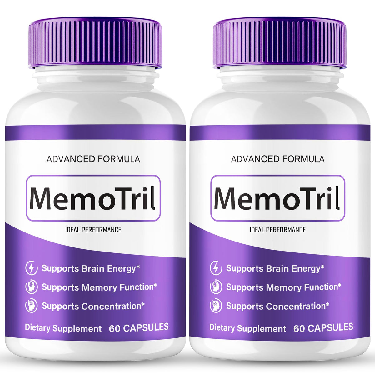 IDEAL PERFORMANCE MemoTril bottle front for daily memory support