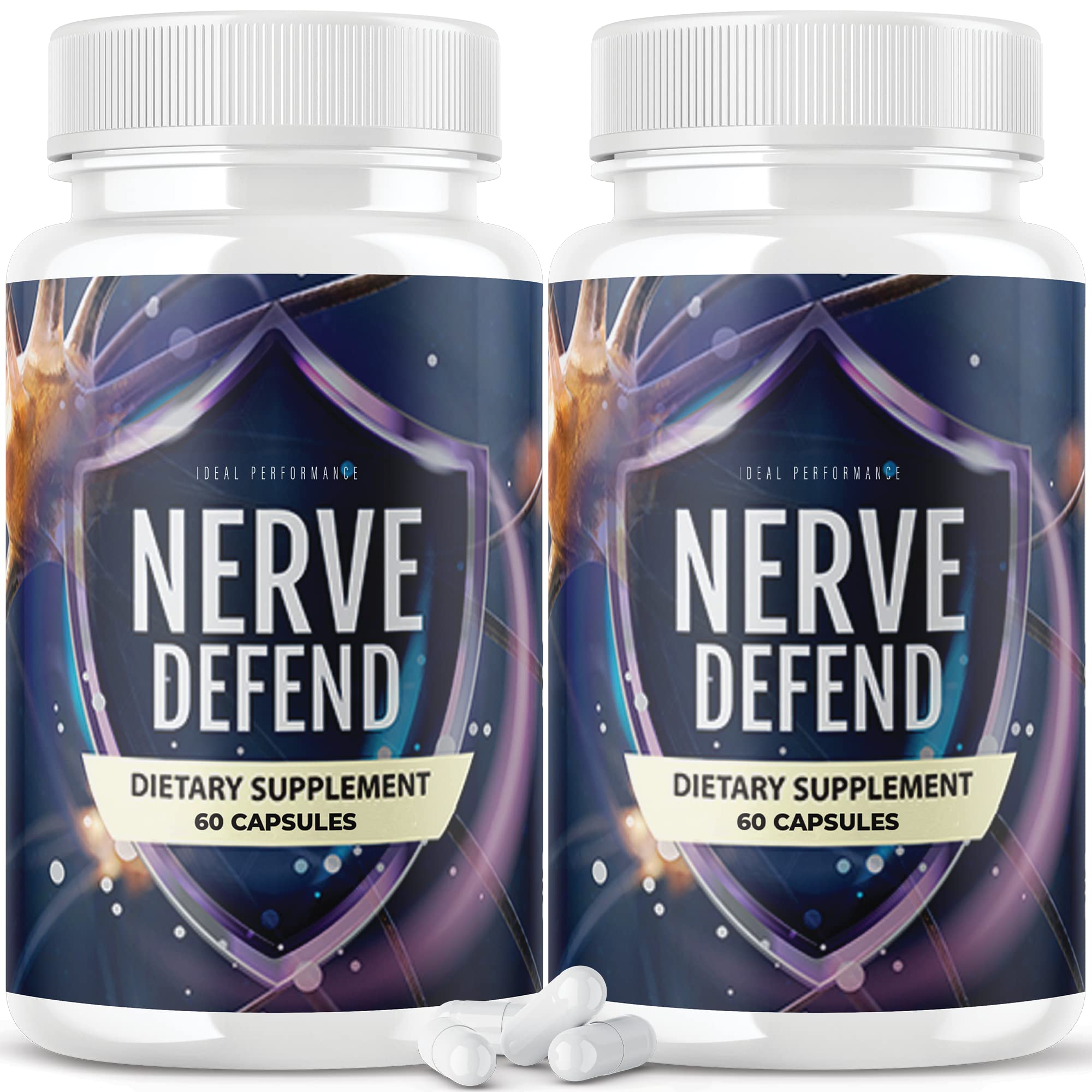 IDEAL PERFORMANCE Nerve Defend bottle with capsules for daily nerve support