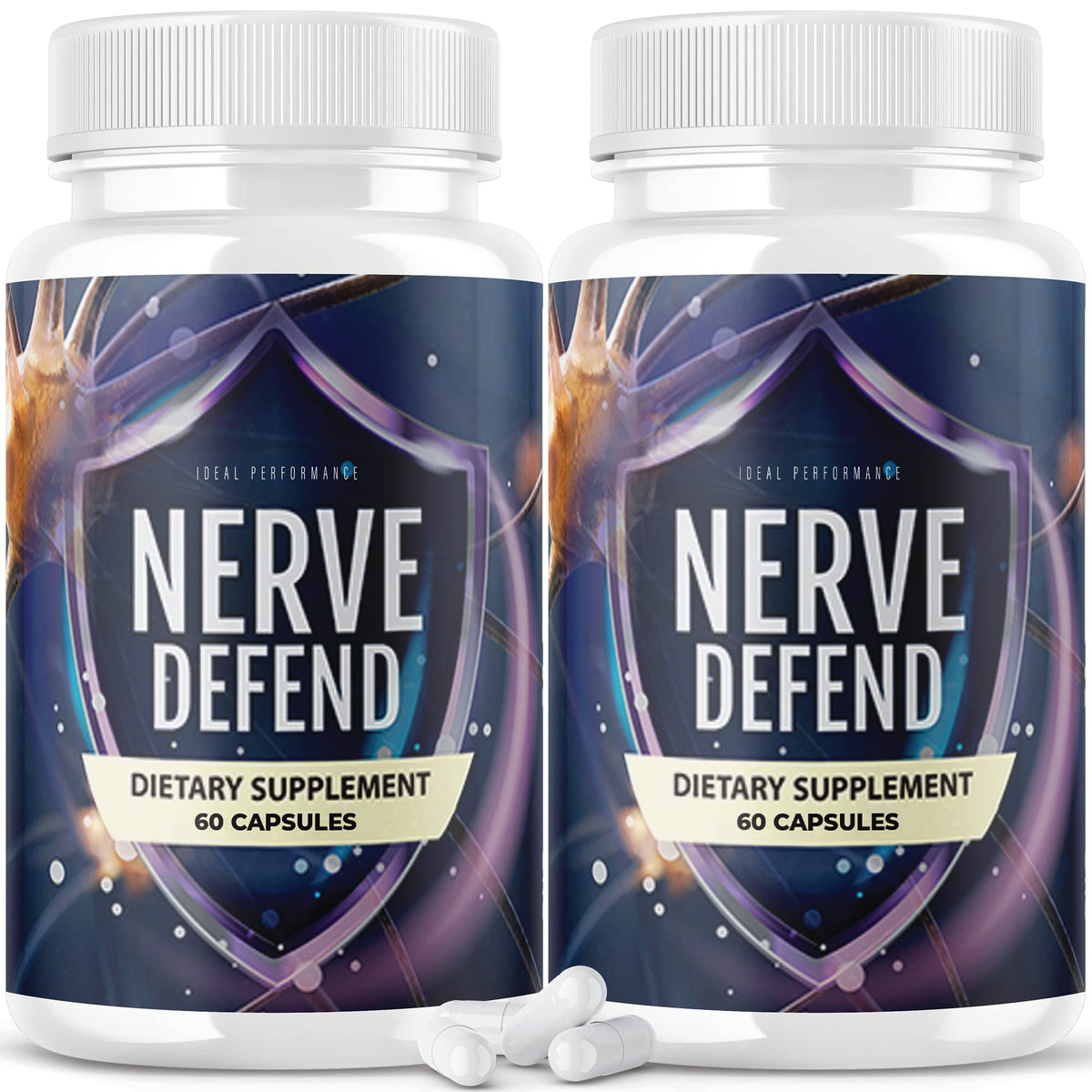 IDEAL PERFORMANCE Nerve Defend bottle with capsules for daily nerve support
