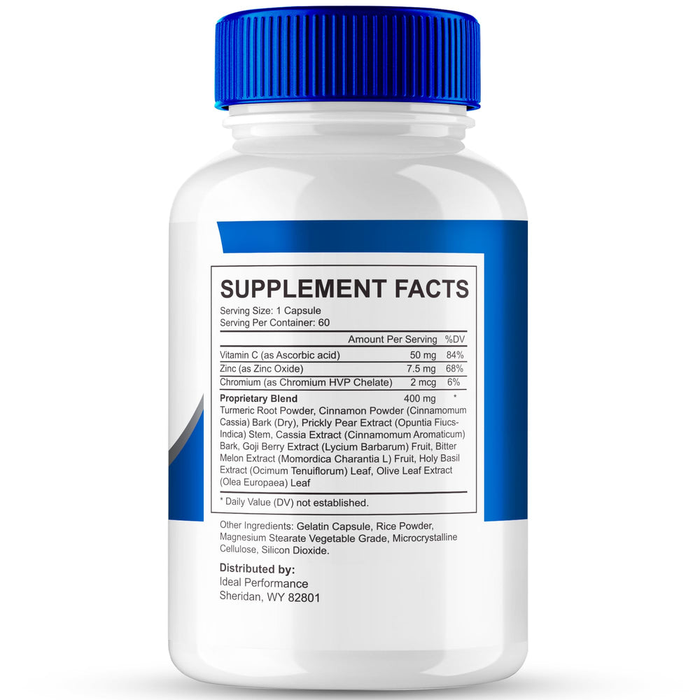 IDEAL PERFORMANCE Nerve Flow capsules display highlighting extra strength convenience