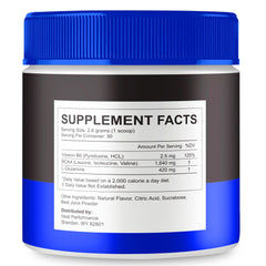 IDEAL PERFORMANCE Nitric Boost Ultra Powder scoop shows easy serving for quick energy.