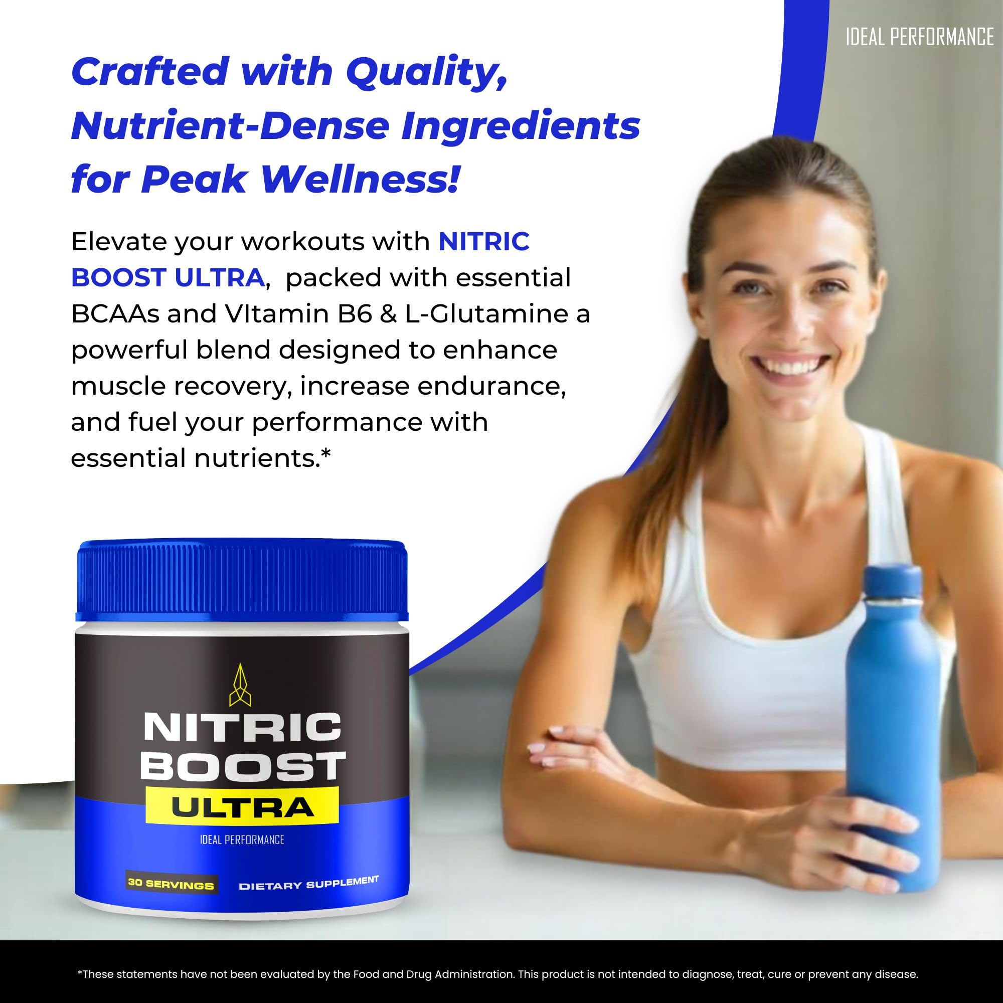 IDEAL PERFORMANCE Nitric Boost Ultra product stack image reinforces trusted brand
