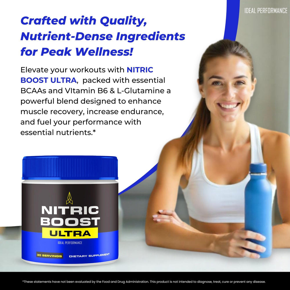 IDEAL PERFORMANCE Nitric Boost Ultra product stack image reinforces trusted brand