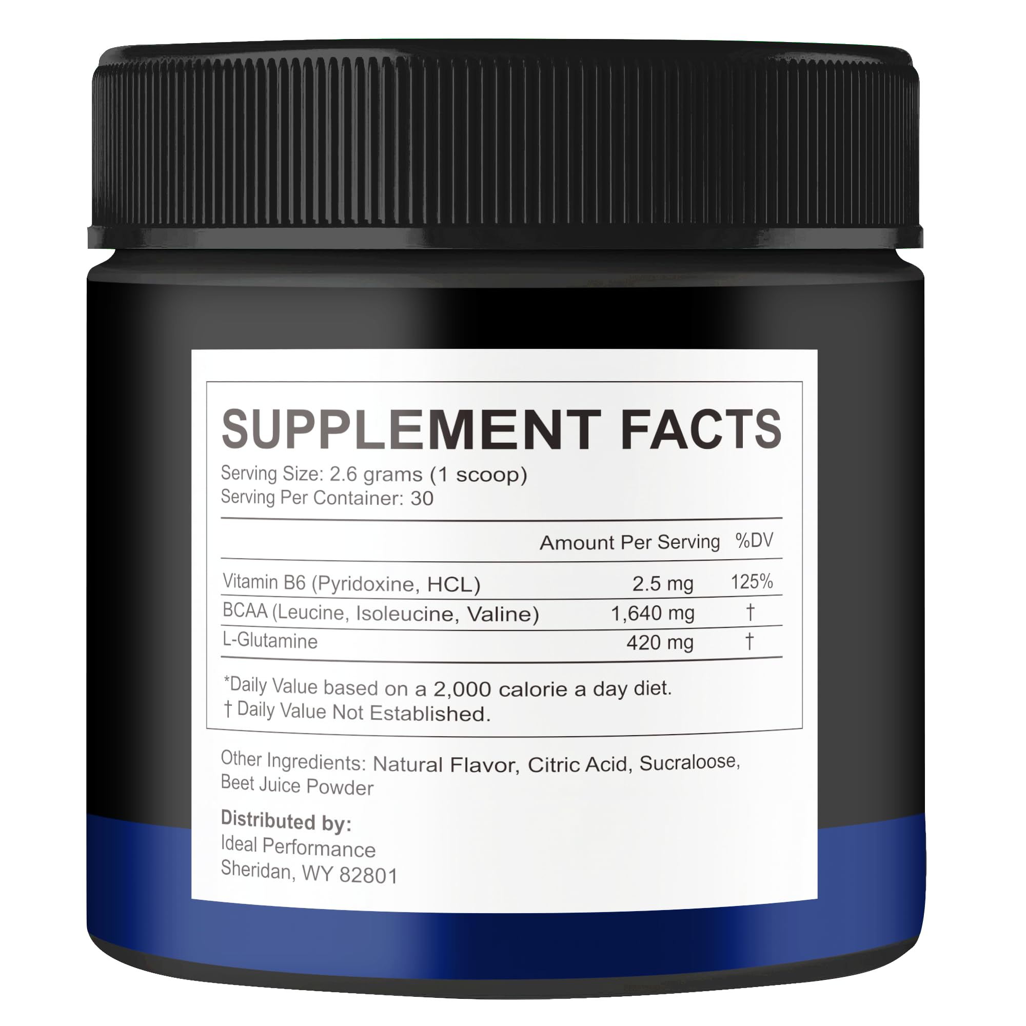 IDEAL PERFORMANCE Nitric Boost Ultra Purple Powder scoop for easy pre-workout mixing.