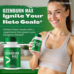 IDEAL PERFORMANCE OzemBurn Max capsules being poured for daily use.