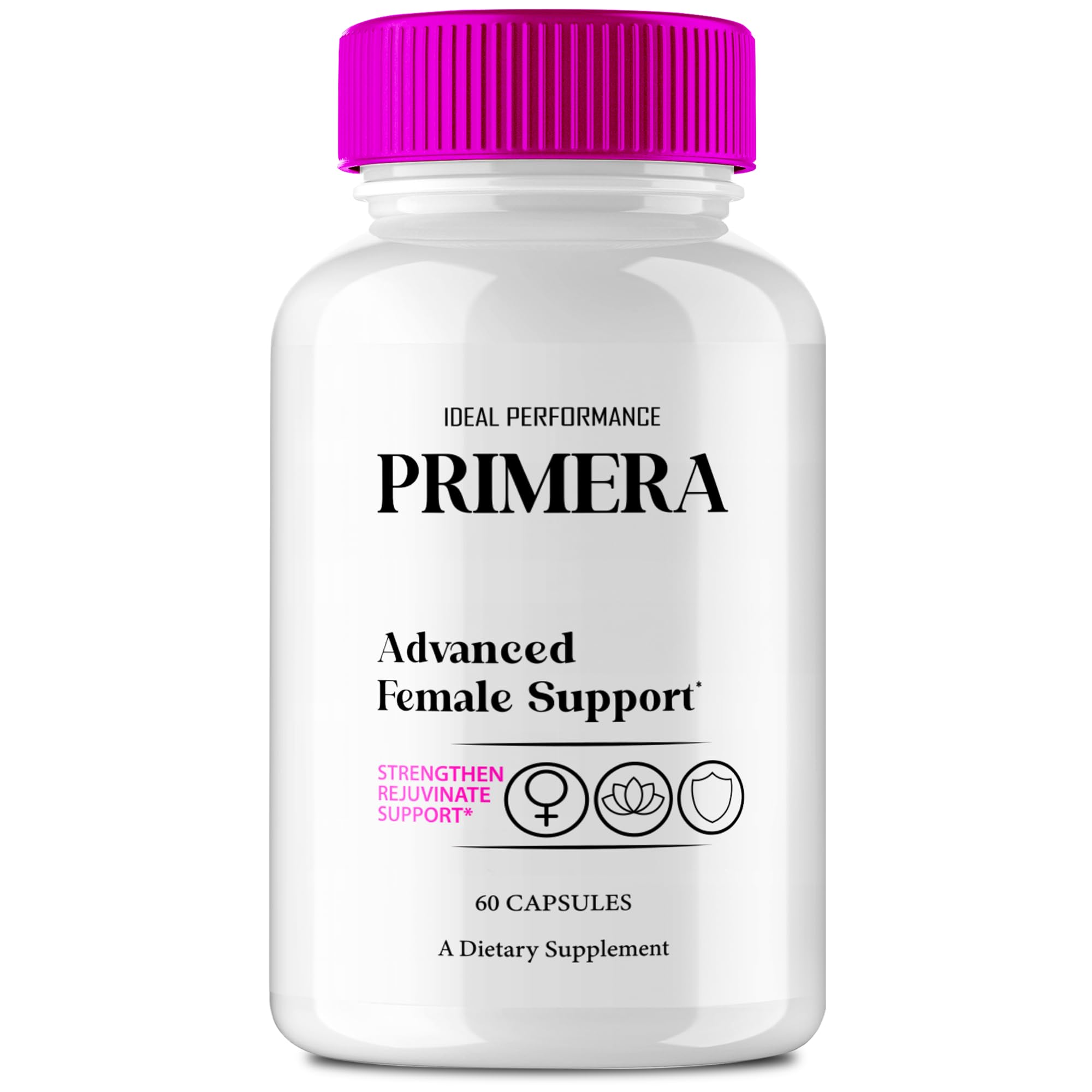IDEAL PERFORMANCE Primera Capsules bottle close-up for daily women’s wellness
