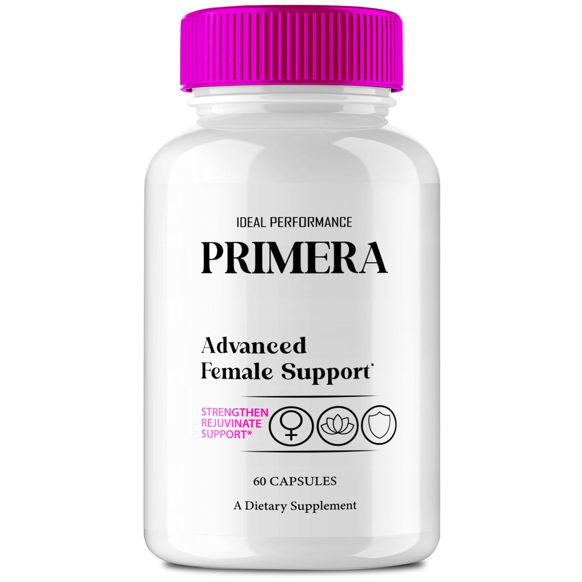 IDEAL PERFORMANCE Primera Capsules bottle close-up for daily women’s wellness