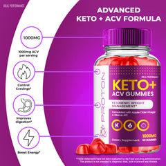 IDEAL PERFORMANCE Proton Keto ACV Gummies 2-pack on shelf suggests value and convenience