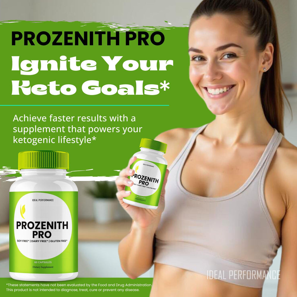 IDEAL PERFORMANCE Prozenith Keto Support capsule aiding an active routine