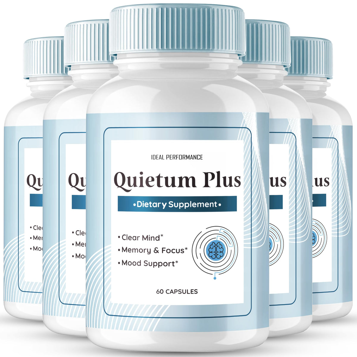 IDEAL PERFORMANCE Quietum Plus bottle suggesting tinnitus relief potential for daily use