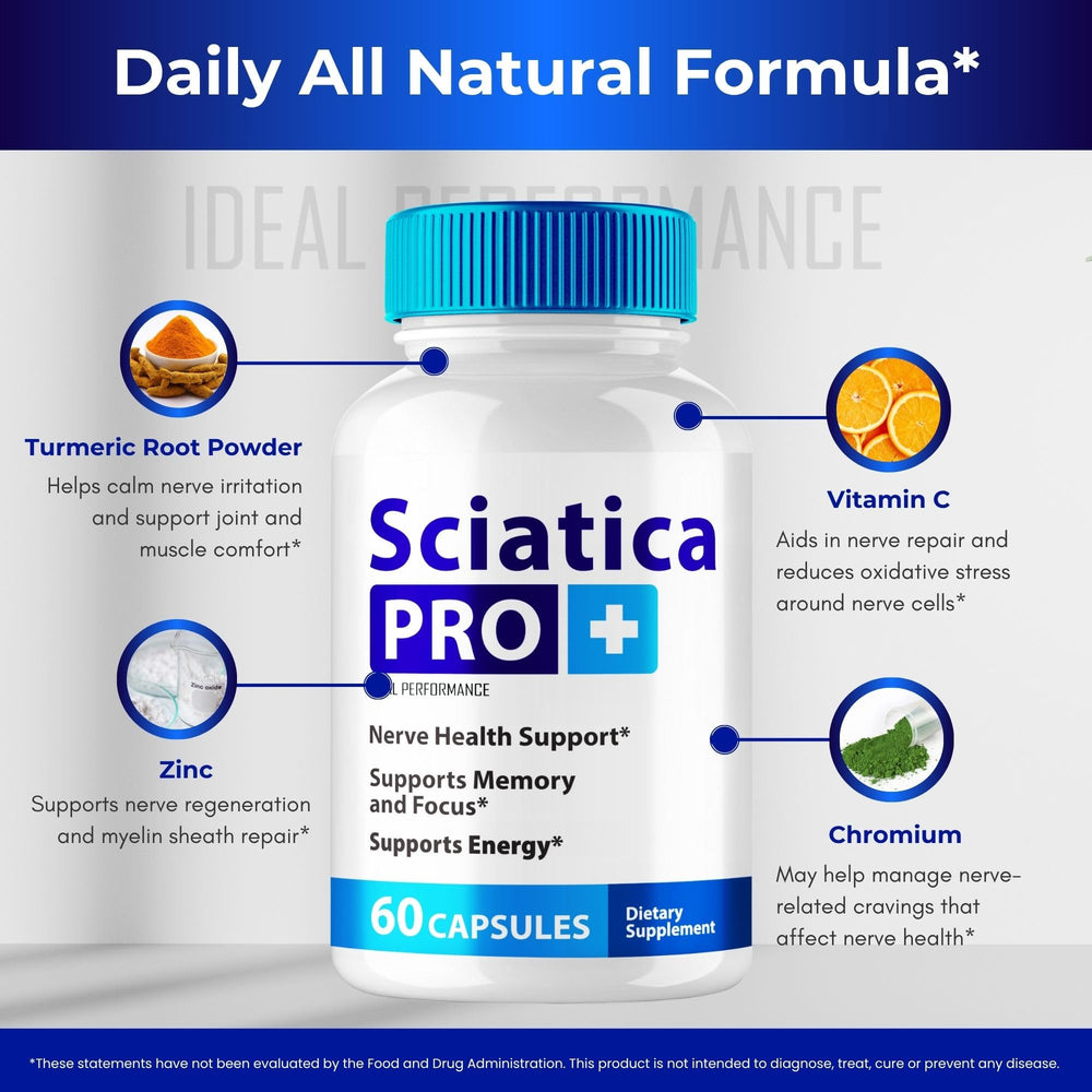 IDEAL PERFORMANCE Sciatica Pro Plus packaging highlights 2-pack value.