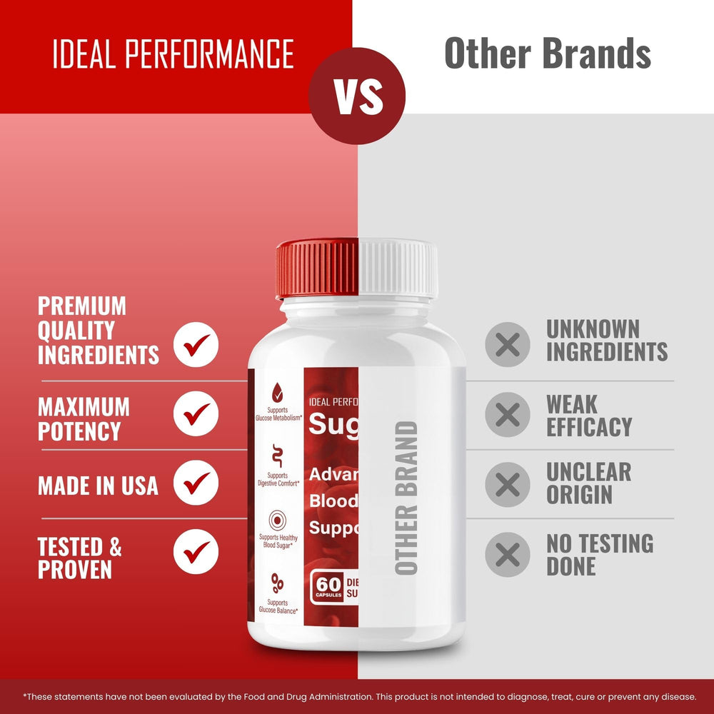 IDEAL PERFORMANCE Sugar Mute advanced formula packaging communicates a thoughtfully crafted blend.