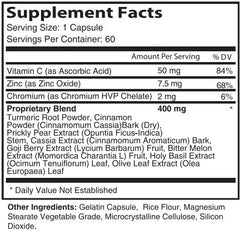 IDEAL PERFORMANCE SugarBalance bottle pour image highlights convenient 60-count packaging