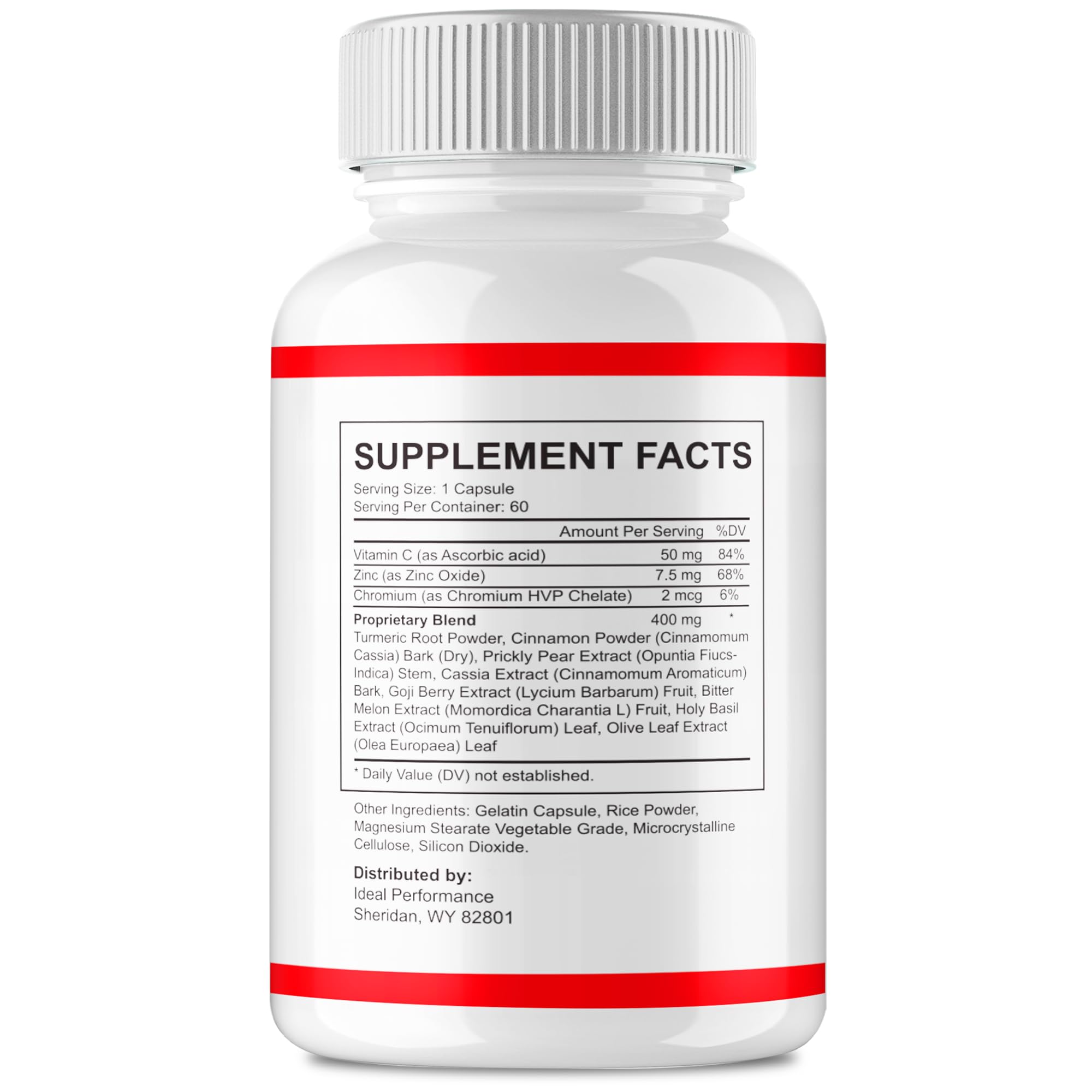 IDEAL PERFORMANCE Sugar Delete capsules pack front view promotes balance in daily routines.