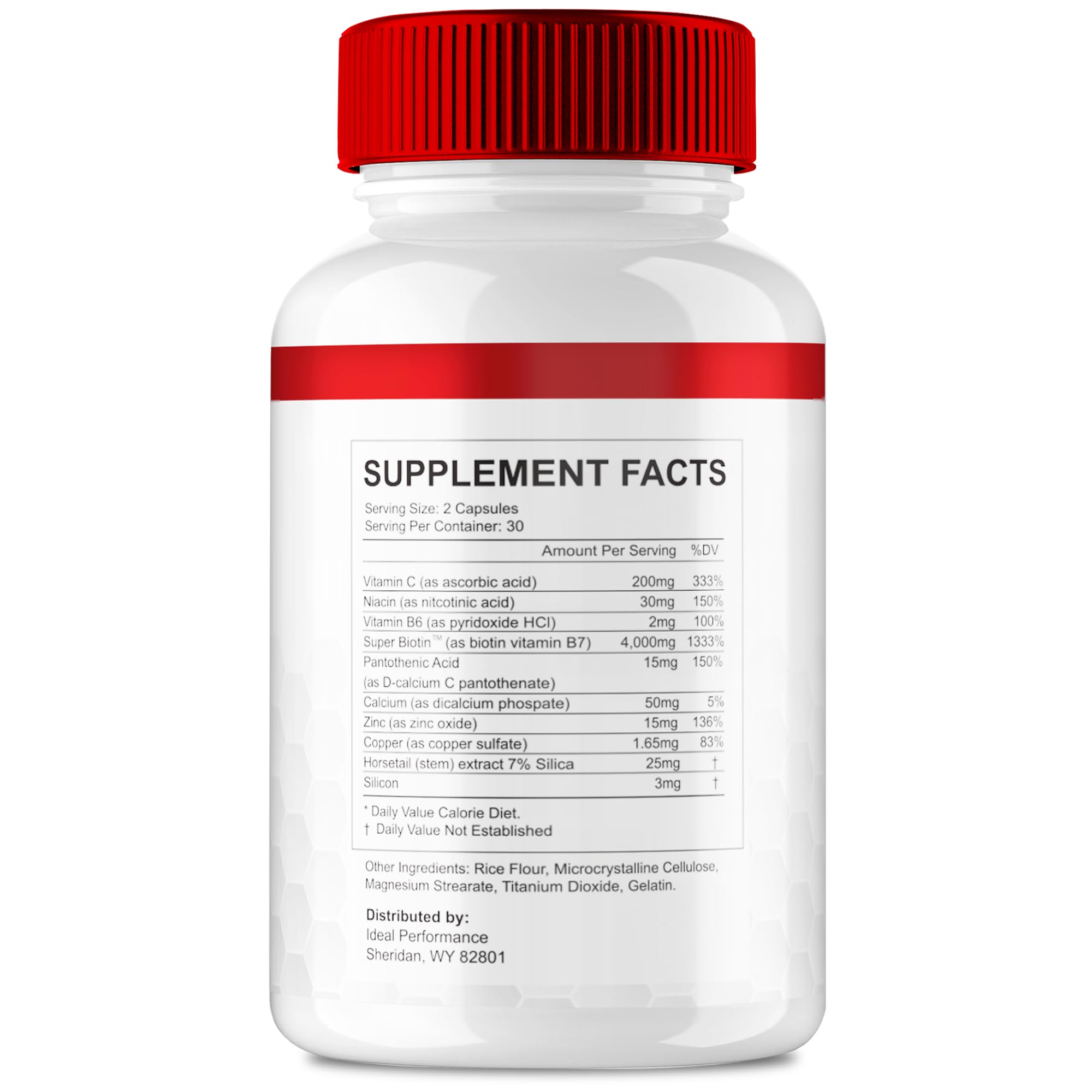 IDEAL PERFORMANCE Valacore Pills label close-up highlighting an all-natural formula for joint support
