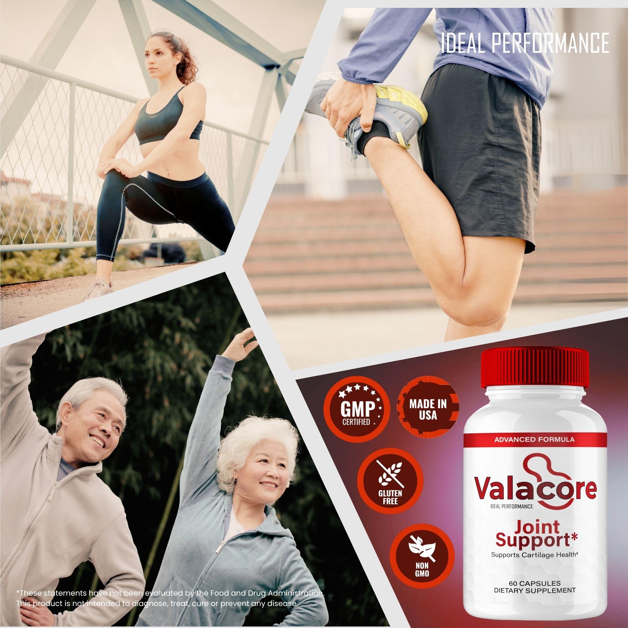 IDEAL PERFORMANCE Valacore Pills lifestyle image showing active movement and everyday vitality