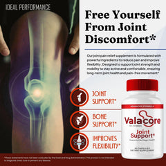 IDEAL PERFORMANCE Valacore Pills packaging box with premium design for bone and mobility support