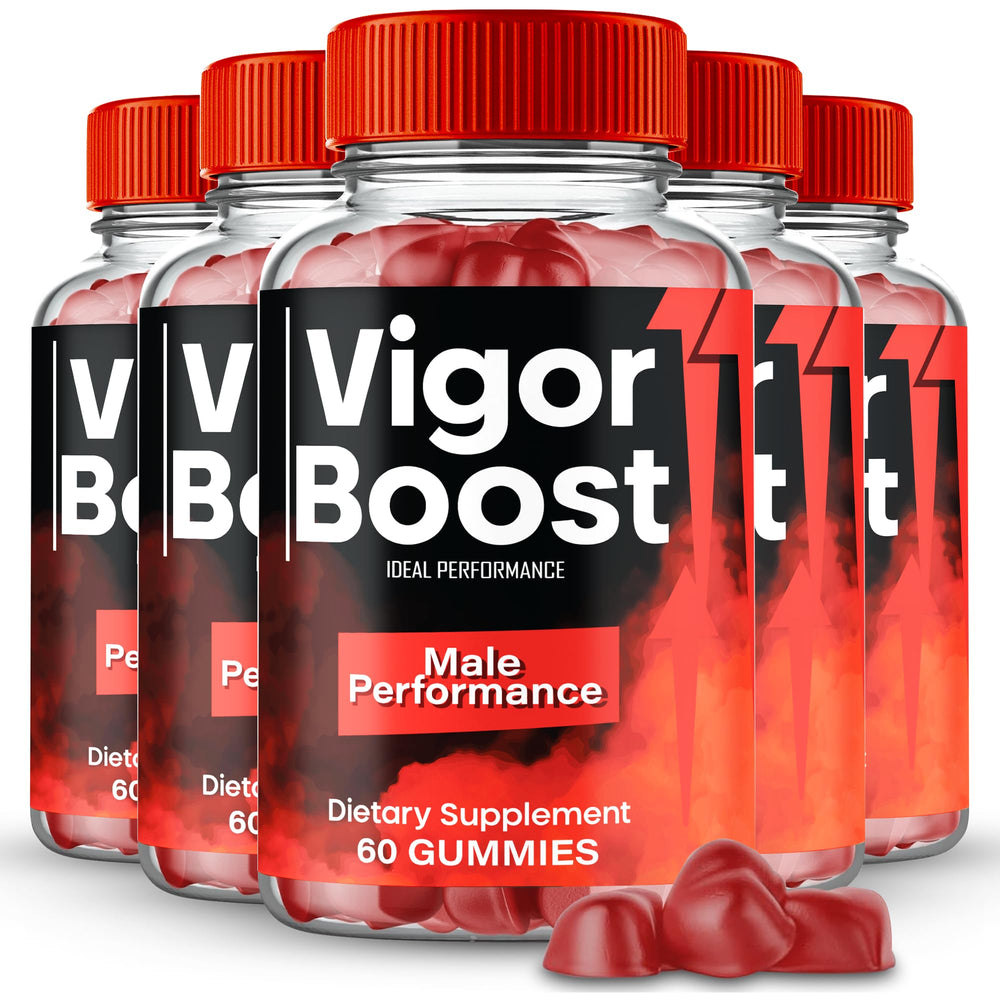 IDEAL PERFORMANCE Vigor Boost Gummies bottle front with convenient daily-use packaging.