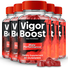 IDEAL PERFORMANCE Vigor Boost Gummies bottle front with convenient daily-use packaging.