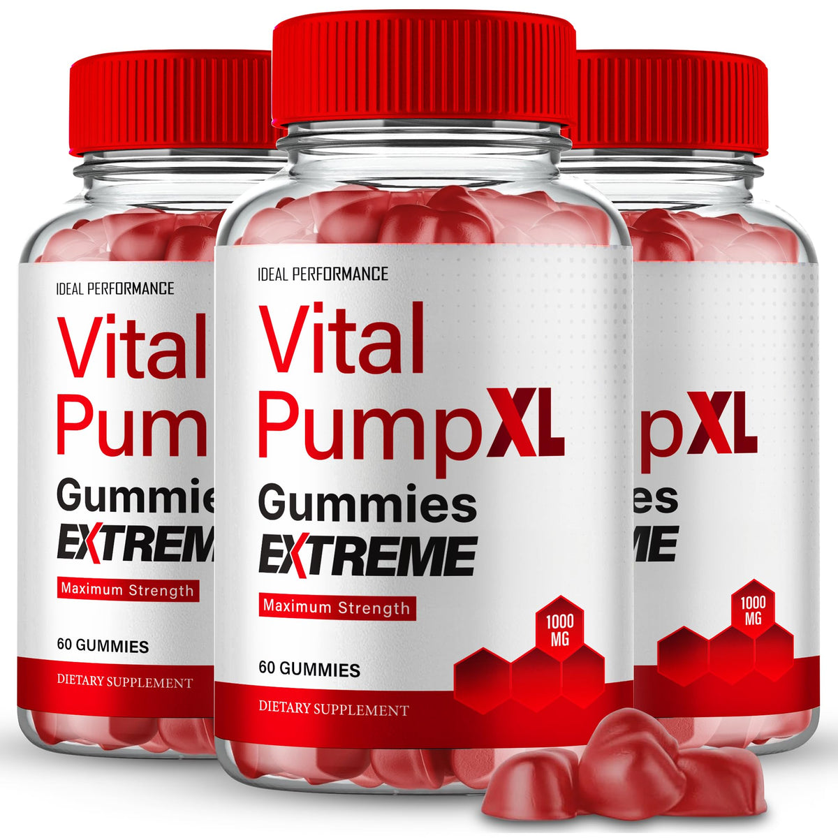 IDEAL PERFORMANCE Vital PumpXL Gummies bottle for convenient daily wellness support.