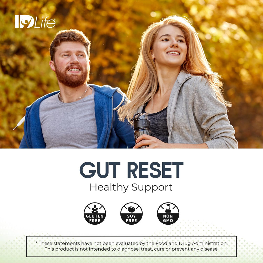IDLife gut health graphic implies gentle support for digestion.
