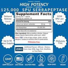 iEnzymes Serrapeptase delayed-release capsule image demonstrates stability through digestion.
