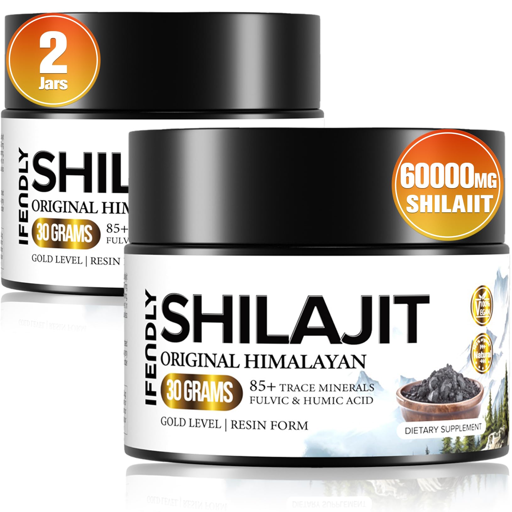 ifendly Shilajit Resin bottle shows pure gold-grade extract with minerals for daily vitality
