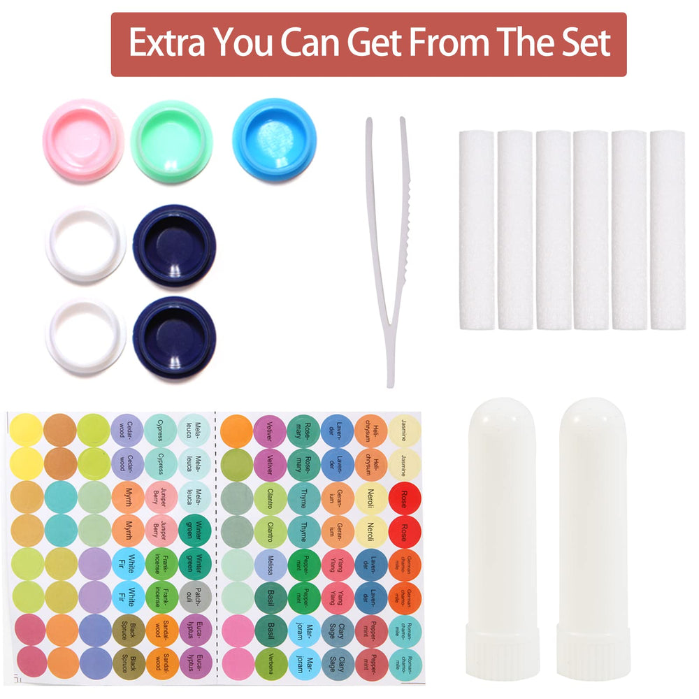 Printed and writable stickers aid labeling oils and reminders.