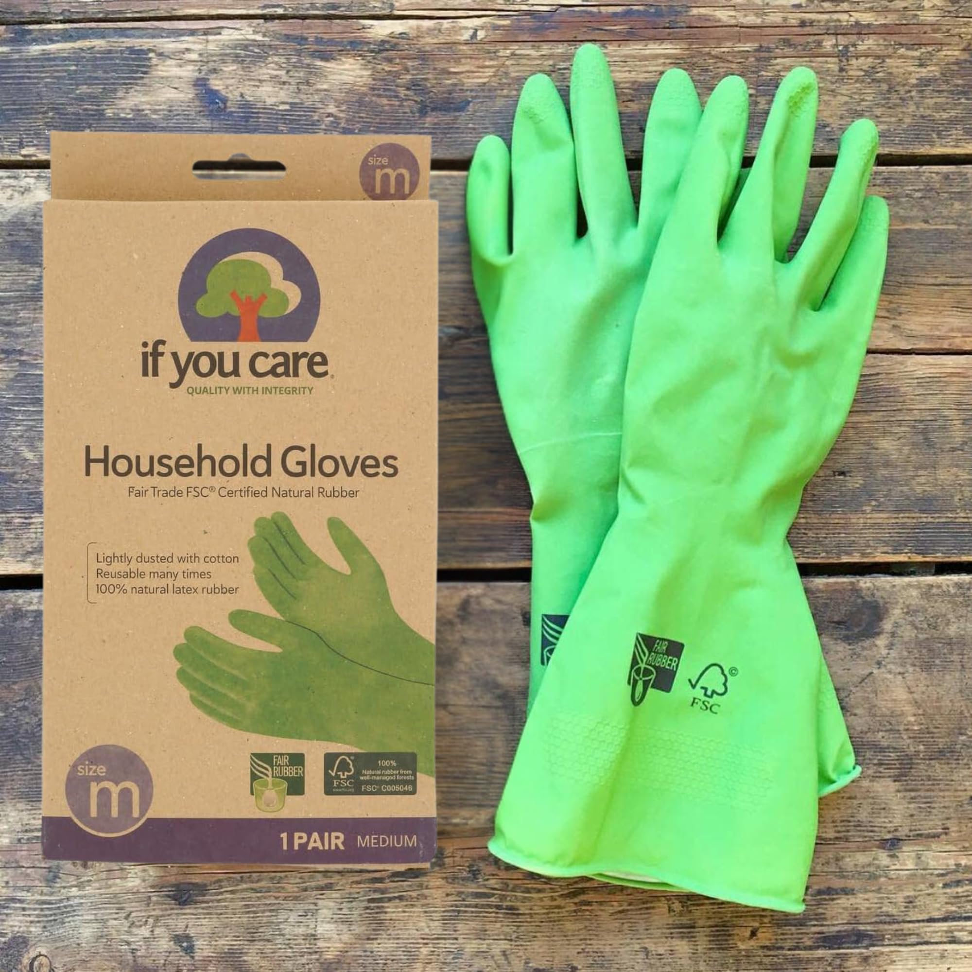 If You Care medium fit gloves provide a secure grip