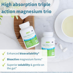 Igennus Magnesium triple tablets close-up showing chelated forms.