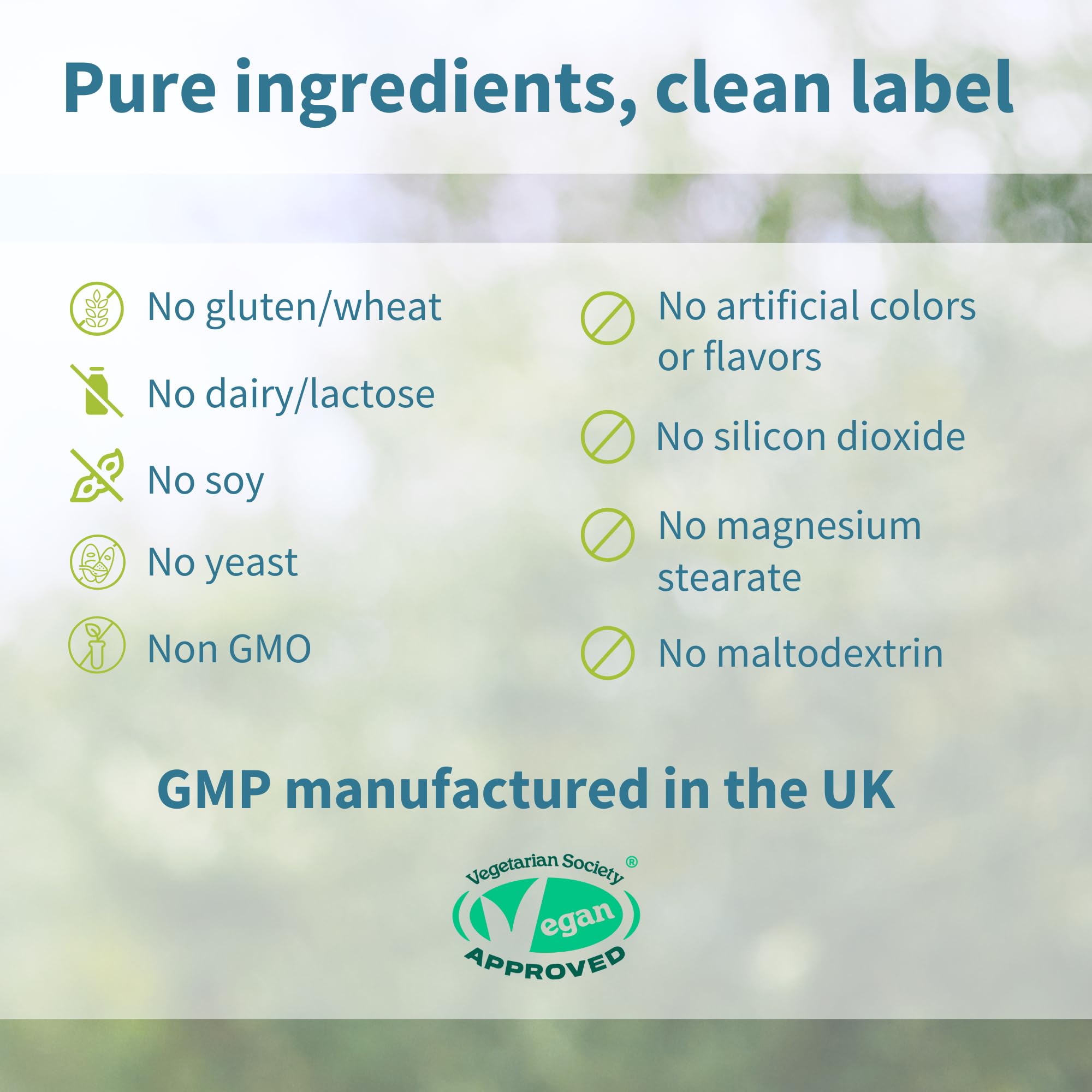 Igennus magnesium triple vegan label highlighting clean ingredients.