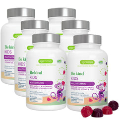 Igennus Methylated Kids Gummies bottle front view, clean label, berry flavor, supports daily nutrients.