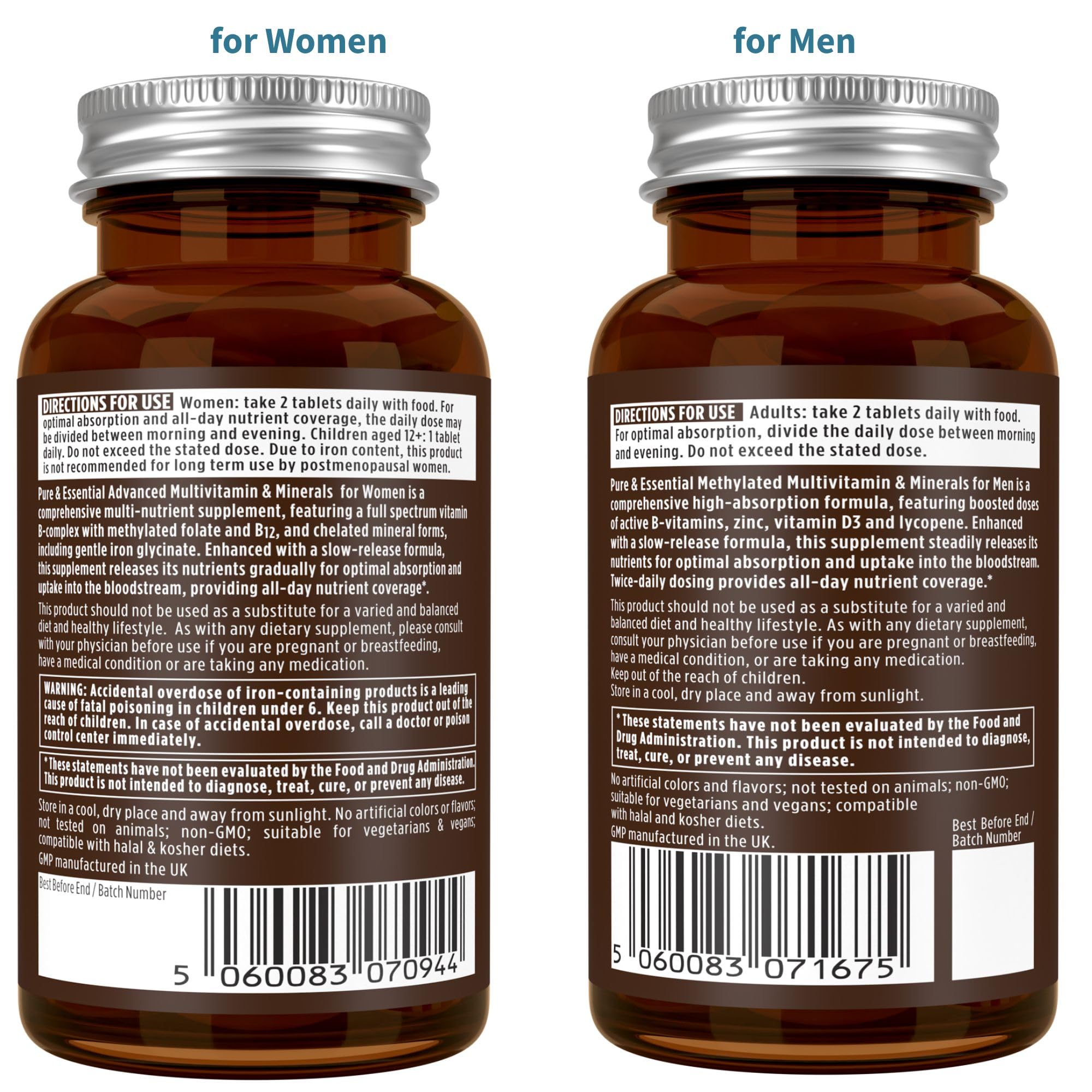 Igennus Methylated Multivitamin vegan ingredients list highlighting plant-based formula.