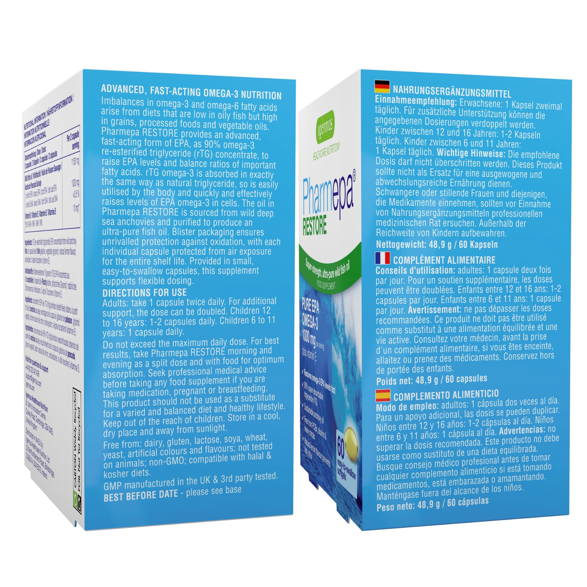 Igennus Pharmepa Restore blister packaging protecting freshness