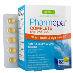 Igennus Pharmepa rtg bottle front highlights label for everyday omega-3 support