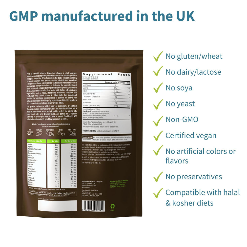 Unsweetened formula on packaging with non-GMO certification.